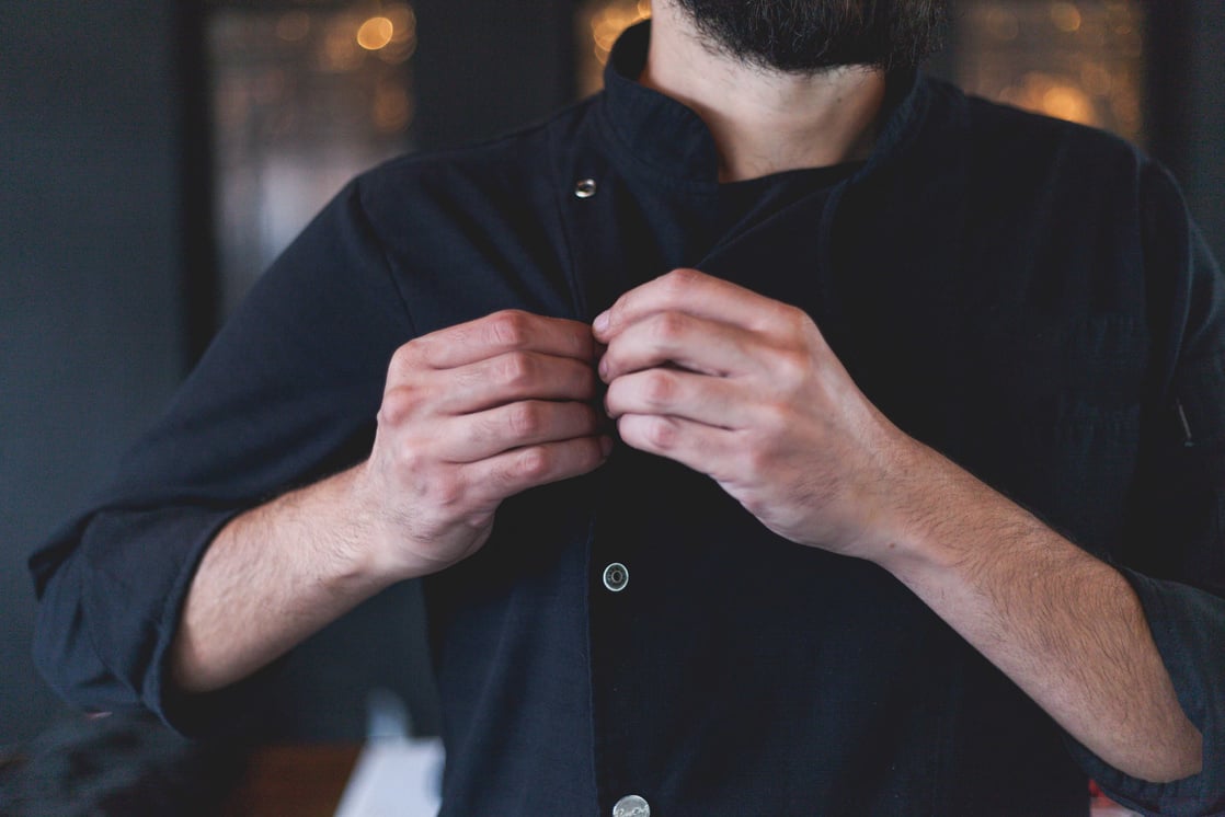 Chef Wearing his Uniform